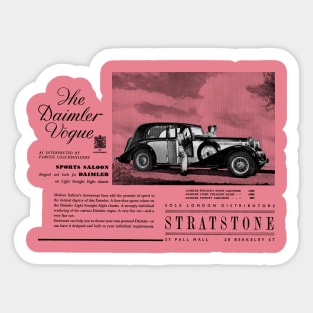 1930s DAIMLER VOGUE - advert Sticker